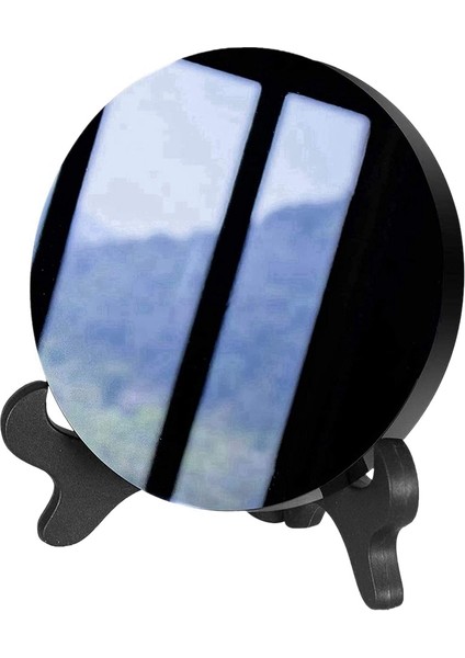 Standlı Obsidyen Pürüzsüz Doğal Kristal Ev Dekorasyonu 80MM (Yurt Dışından)