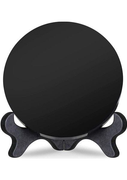 Standlı Obsidyen Pürüzsüz Doğal Kristal Ev Dekorasyonu 80MM (Yurt Dışından)