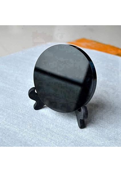 Standlı Obsidyen Pürüzsüz Doğal Kristal Ev Dekorasyonu 80MM (Yurt Dışından)