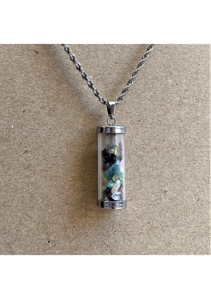 Çakra Kapsül Şişe Doğal Taş Kolye Ucu fiyatları