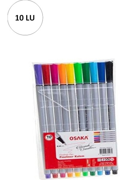 10 Lu Osaka 10 Lu Fineliner Kalem