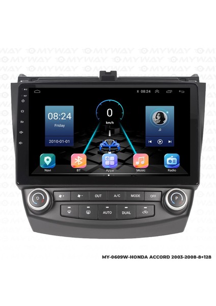 Honda Accord Android 12 Multimedya Carplay 4gb RAM+64GB HDD 2003-2008 Navigasyon Ekran