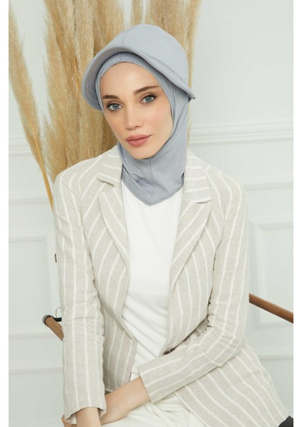 Ayşe Tasarım Siperlikli Penye Bone,b-75