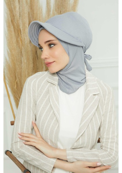 Ayşe Tasarım Siperlikli Penye Bone,b-75