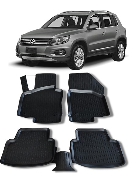 Volkswagen Tiguan Paspas 2007 2015 Arası 3D Havuzlu Wöller Paspas