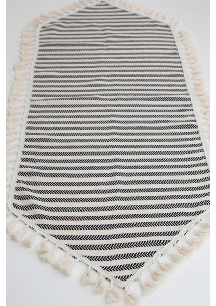 Çizgili Saçaklı Runner 140 x 40,R-56B