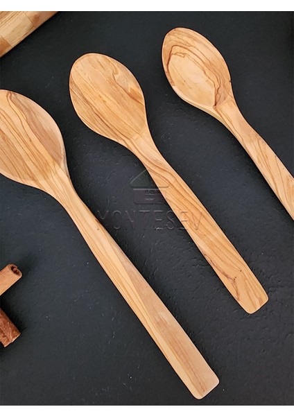 Zeytin Ağacı Ahşap Tahta Kaşık Spatula Seti