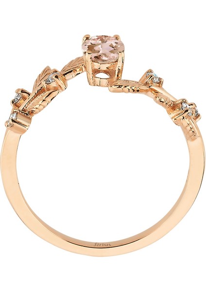 Pırlanta ve Morganite Taşlı Düş Bahçesi Yüzük 0417R0324
