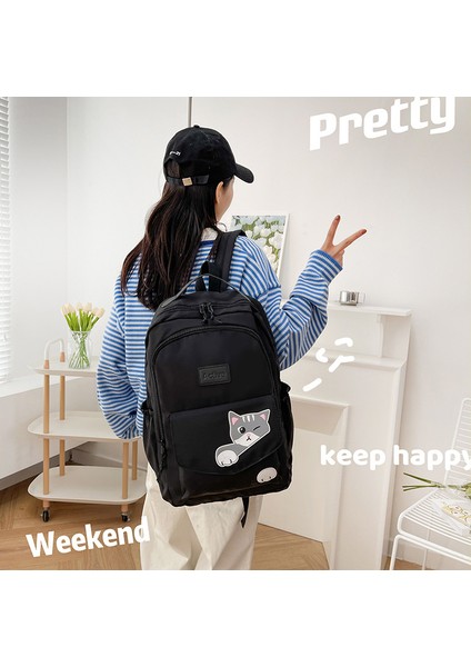 Öğrenci Okul Sevimli Kedi Koleji Rüzgar i Sırt Büyük Kapasiteli Kampüs Sırt Çantası (Yurt Dışından) indirimleri