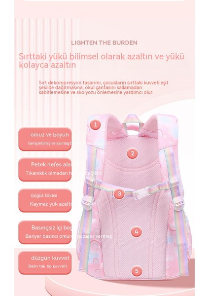 Ilkokul Öğrencisi Okul Kızlar 1-3. Sınıf Hafif Yan Buzdolabı Tarzı Çocuk Sırt Önerilen Yükseklik 110-130CM Çanta (Yurt Dışından) fırsatları