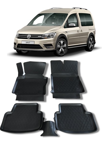 Volkswagen Caddy Paspas 2015 2020 Arası 3D Havuzlu Wöller Paspas