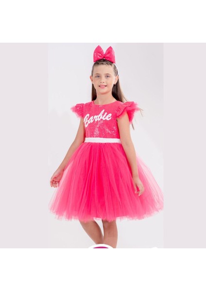 Barbie Üst Pullu Taçlı Elbise