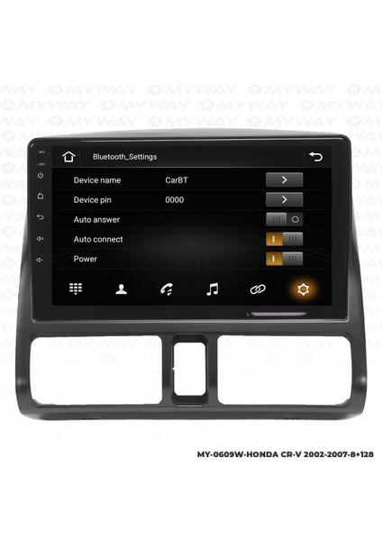 Honda Cr-V Android 12 Multimedya Carplay 4gb RAM+64GB HDD 2002-2007 Navigasyon Ekran modelleri