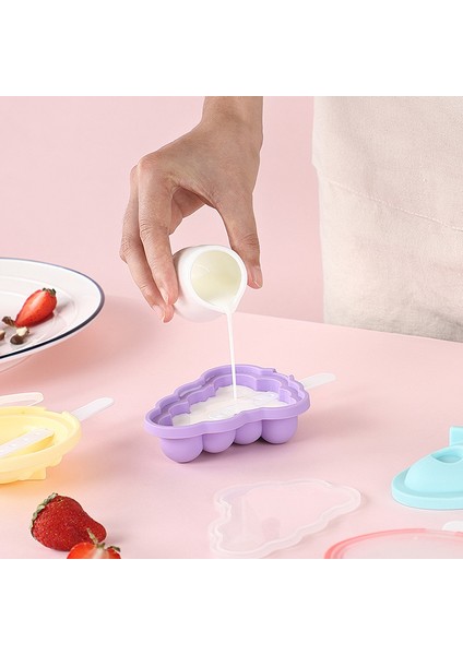 Mutfak Ev Popsicle Popsicle Kalıp Silikon Dondurma Kalıbı Kapaklı Dondurma Kalıbı (Yurt Dışından)