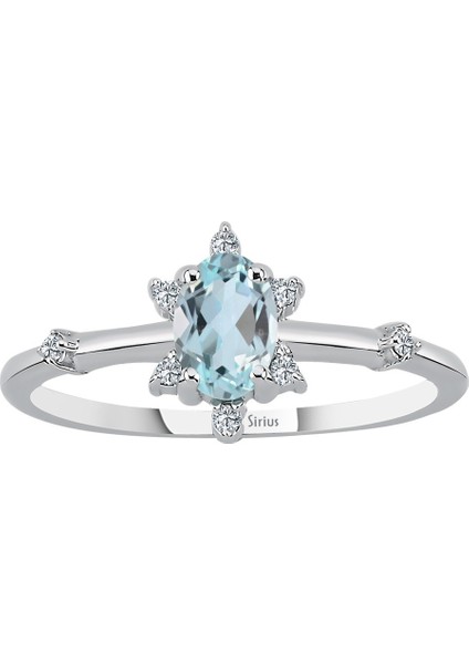 Pırlanta ve Sky Blue Topaz Buz Kristali Yüzük 0417R0325 fiyatları