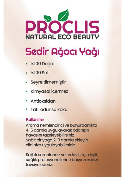 Sedir Uçucu Yağı %100 Doğal Saf 2li Set ( Cedarwood Essential Oil ) 2X10 ml