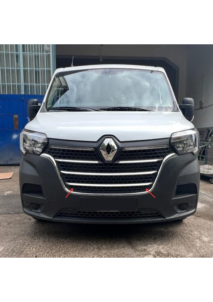 Renault Master Krom Ön Panjur 4 Parça 2019> Paslanmaz Çelik