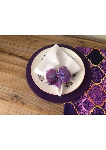 Sofra Sunum Seti Mor Moroccan Desenli
