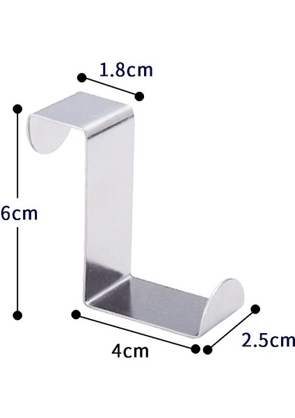 2 x Kapı Üstü Kanca Askıları Paslanmaz Çelik Mutfak Banyo Dolabı Çekmecesi (Yurt Dışından)