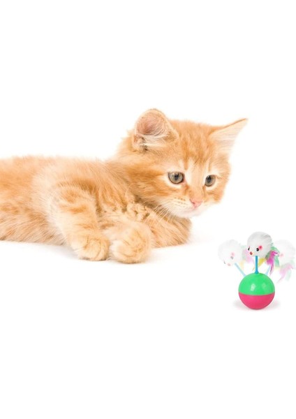 Tumbler Interaktif Kedi Oyuncakları, Kedi Tumbler Oyuncak Kedi Topu Fare Interaktif Kedi Oyuncakları Tüy Dönen Top Kedi Oyuncakları (Yurt Dışından) modelleri