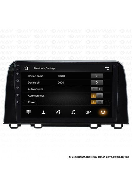 Honda Cr-V Android 12 Multimedya Carplay 4gb RAM+64GB HDD 2017-2020 Navigasyon Ekran modelleri