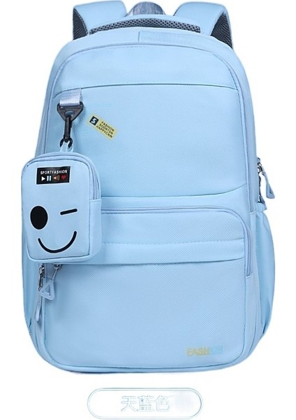 Yeni Basit Büyük Kapasiteli Düz Renk Sırt Çantası (Yurt Dışından)