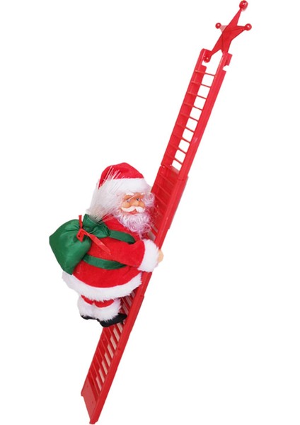 Elektrikli Tırmanma Evi Noel Baba Noel Mevcut Yıl Eve Partisi Kırmızı Fiber B (Yurt Dışından)