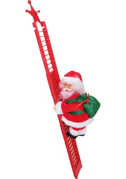 Elektrikli Tırmanma Evi Noel Baba Noel Mevcut Yıl Eve Partisi Kırmızı Fiber B (Yurt Dışından)