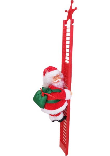 Elektrikli Tırmanma Evi Noel Baba Noel Mevcut Yıl Eve Partisi Kırmızı Fiber B (Yurt Dışından)