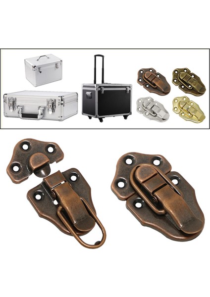 Kilit Kutusu Ahşap / Alet / Biblo / Mücevher / Zanaat Kutularına Uyuyor / Bavul Kırmızı Bronz (Yurt Dışından) modelleri