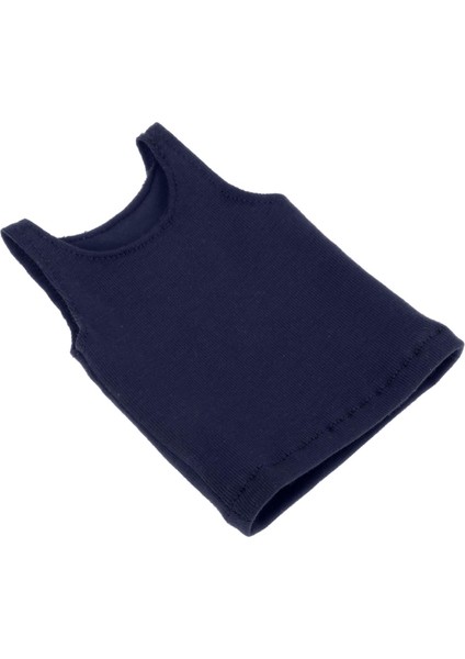 Moda 1/6 T Shirt Kolsuz Yelek Accs 12 Inç Aksiyon Koyu Mavi (Yurt Dışından)