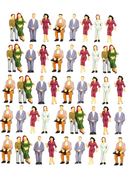 100PCS 1:75 Ila 1: 200 Ölçekli Boyalı Oturmuş Şekil 1V200 B (Yurt Dışından)