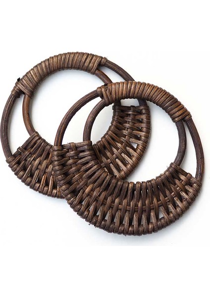 Bambu Çanta Sapı // Ay Model / Ceviz Renk