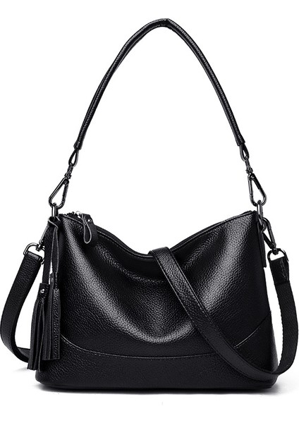 Kadınlar Için Mavi Moda Tasarımcısı Çanta Yeni Kore Casual Crossbody Yumuşak Deri Püskül Kovalar Vintage Tote Omuz Messenger Çanta (Yurt Dışından) fiyatları
