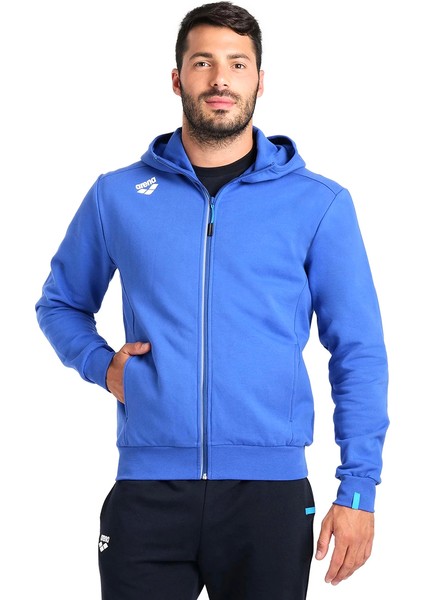 Team Hooded Panel Erkek Mavi Günlük Stil Ceket 004906800