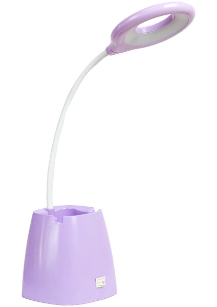 Ders Çalışma Okuma LED Masa Lambası Lila Rengi Desk Lamp