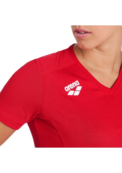 Team Panel Kadın Kırmızı Günlük Stil T-Shirt 004892400 modelleri