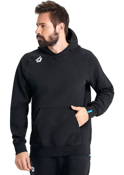Team Hooded Sweat Panel Erkek Siyah Günlük Stil Sweatshirt 004904500