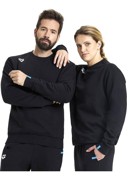 Crew Sweat Solid Erkek Siyah Günlük Stil Sweatshirt 005188500 modelleri