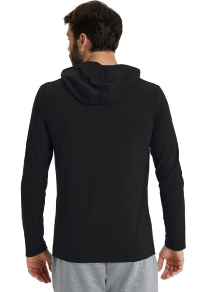 Team Hooded Panel Erkek Siyah Günlük Stil T-Shirt 004903555 fiyatları