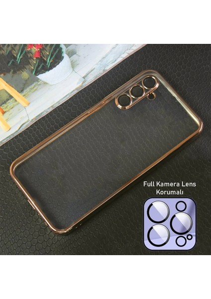 Galaxy A34 Kılıf 3D Kamera ve Lens Mercek Korumalı Ultra Lüks Razer Plating Case