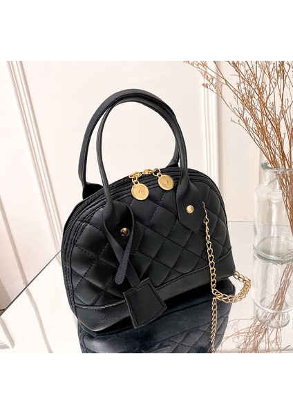 Siyah ve Beyaz Lüks Düz Renk Omuz Crossbody Çanta Kadın 2022 Trend Çanta Kadın Tasarımcı Casual Lingge Çanta Yeni Messenger Çanta Için (Yurt Dışından) indirimleri