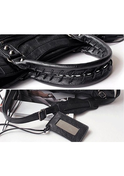 Kırmızı Lüks Çantalar ve Çantalar Kadın Çantaları Marka Tasarımcısı Yumuşak Püskül Motosiklet Çantası Chic Pu Deri Şık Crossbody Omuz Çantası (Yurt Dışından) fırsatları