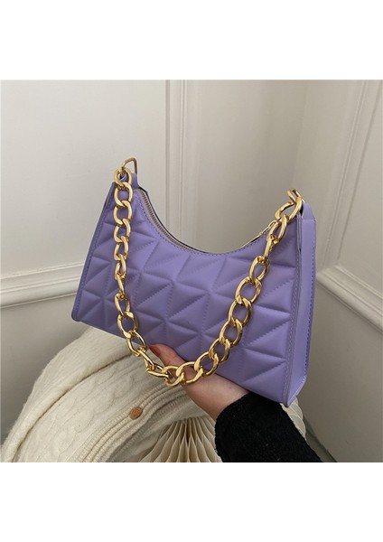 Gök Mavisi Moda Basit Koltukaltı Omuz Çantaları Kadınlar Için Ekose Pu Deri Koltukaltı Çanta Çanta Kadın Yeni Tasarım Kılıfı Hobo Çanta (Yurt Dışından) fırsatları