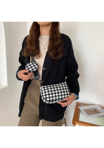 Haki Yeni Rahat Küçük Crossbody Çanta Kadın Vintage Ekose Baskı Omuz Çantaları Mini Yuvarlak Çanta Kolye Kadın Kompozit Çanta (Yurt Dışından) modelleri