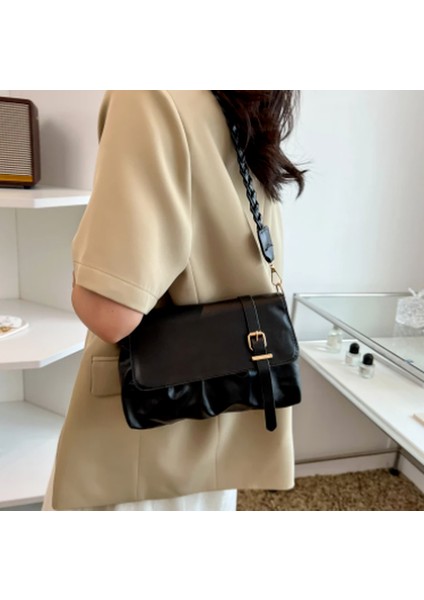 Beyaz Siyah Retro Moda Bayan Flip-Top Çanta Lüks Büyük Kapasiteli Yumuşak Deri Egzotik Bir Omuz Çantası Bayanlar Çanta Kadınlar Için El Çantaları (Yurt Dışından) modelleri