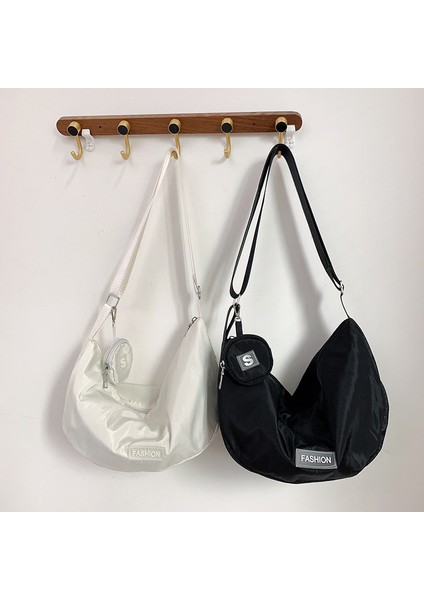 Beyaz Kadın Omuzdan Askili Çanta Büyük Tuval Kadınlar Için Crossbody Çanta 2022 Pamuklu Bez Moda Koreli Kız Öğrenciler Okul Çantası Çanta (Yurt Dışından) fiyatları