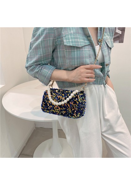 Gri Yaz Küçük Çanta Kadın Popüler Yeni Gelgit Kore Versiyonu Moda Net Kırmızı Payetler Zincir Tek Omuz Crossbody Yastık Çanta (Yurt Dışından) fiyatları