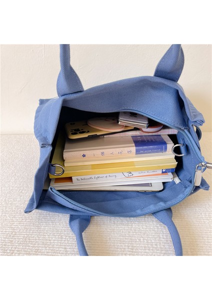 Mavi Büyük Kanvas Tote Çanta Kadınlar Için Lüks Omuz Messenger Çanta Kadın Moda Tasarımcısı Sling Crossbody Tote Yüksek Kalite 2022 (Yurt Dışından) fırsatları