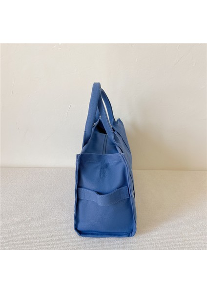 Mavi Büyük Kanvas Tote Çanta Kadınlar Için Lüks Omuz Messenger Çanta Kadın Moda Tasarımcısı Sling Crossbody Tote Yüksek Kalite 2022 (Yurt Dışından) indirimleri